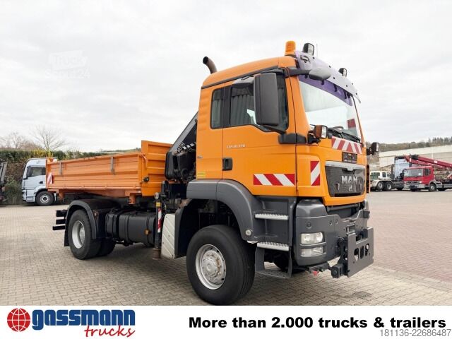Самосвален камион MAN TGS 18.320 4x4 BL, Kran, Winterdienstausttattung,