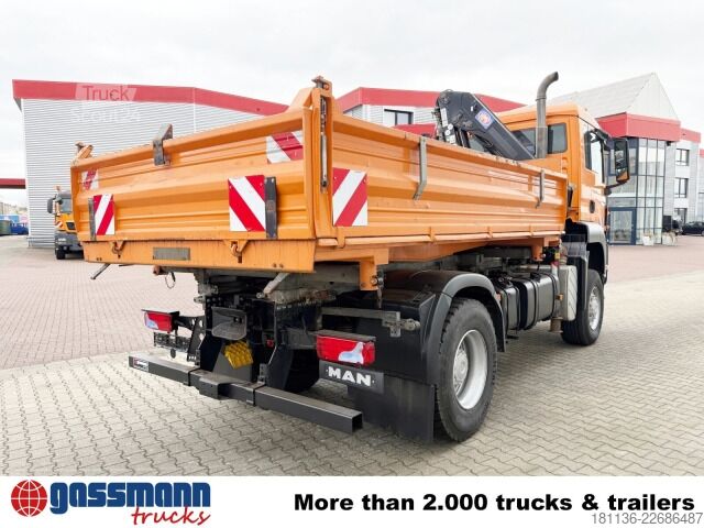 Самосвален камион MAN TGS 18.320 4x4 BL, Kran, Winterdienstausttattung,