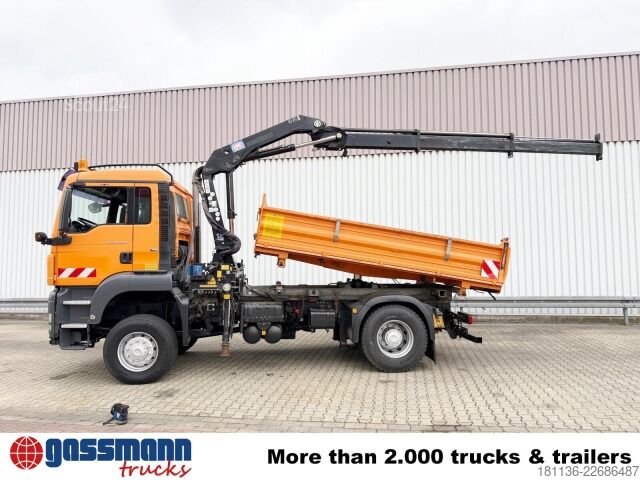 Самосвален камион MAN TGS 18.320 4x4 BL, Kran, Winterdienstausttattung,