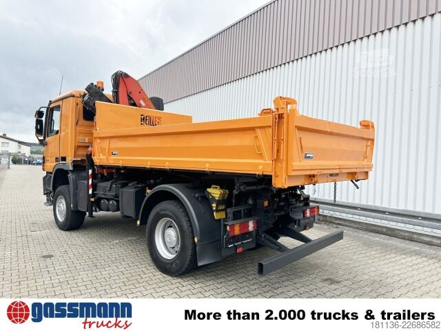 Tovornjak prekucnik Mercedes-Benz Actros 1832 AK 4x4, Winterdienstaustattung, Kran