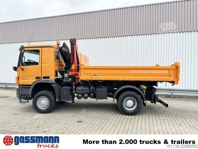 Tovornjak prekucnik Mercedes-Benz Actros 1832 AK 4x4, Winterdienstaustattung, Kran