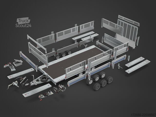 Brian James Trailers CONNECT 476-5021-35-2-12 500X215CM 3500KG HOCHLADER | SCHWARZ