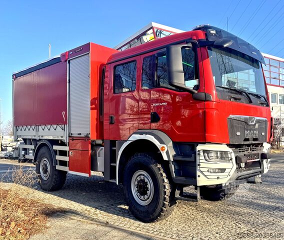 Ugunsdzēsēju transports — loģistikas aprīkojuma kravas automašīna MAN TGM 13.290 4x4 Allrad Einzelbereifung