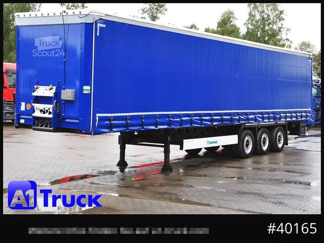 Открытый полуприцеп с тентом KRONE Tautliner, Lenkachse, Coimulde, Ice Protect, TÜV 09/2026