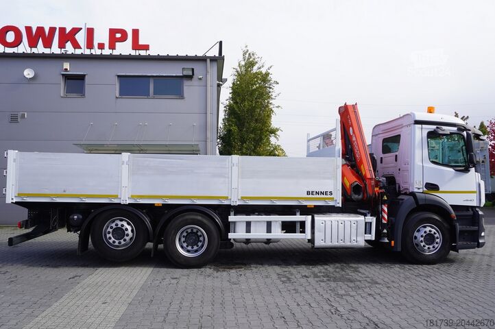 Плоска платформа с кран Mercedes-Benz Antos 2540 / Flatbed 15 EPAL/ Fassi F165