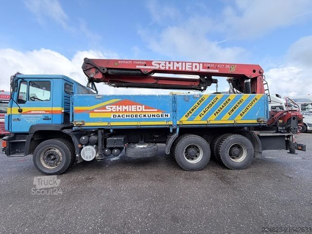 Lastbilsmonterad kran MAN 27-402 KIPPER+LANGARMKRAN PALFINGER 33000*1996*