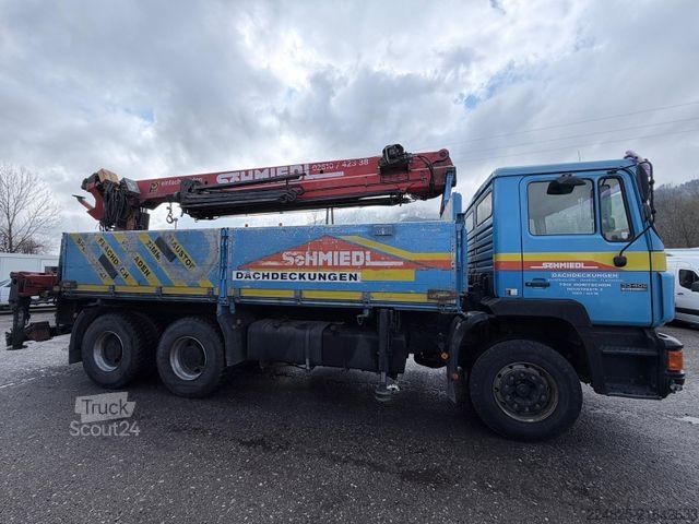 Lastbilsmonterad kran MAN 27-402 KIPPER+LANGARMKRAN PALFINGER 33000*1996*