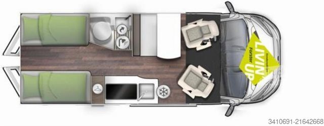 Kamper kombi FORSTER Livin Up Pro FV 636 EBL VIBE Edition Markise RFK