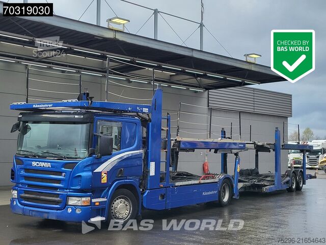Furgone trasportatore di auto Scania P420 4X2 Kassbohrer Car transporter combi Full ...