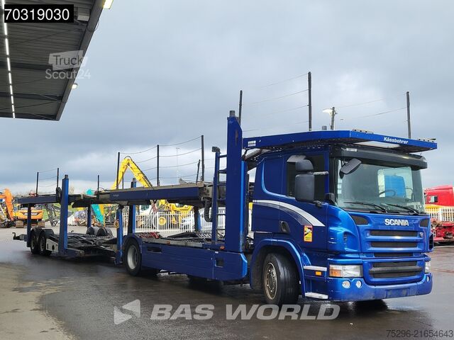 Furgone trasportatore di auto Scania P420 4X2 Kassbohrer Car transporter combi Full ...