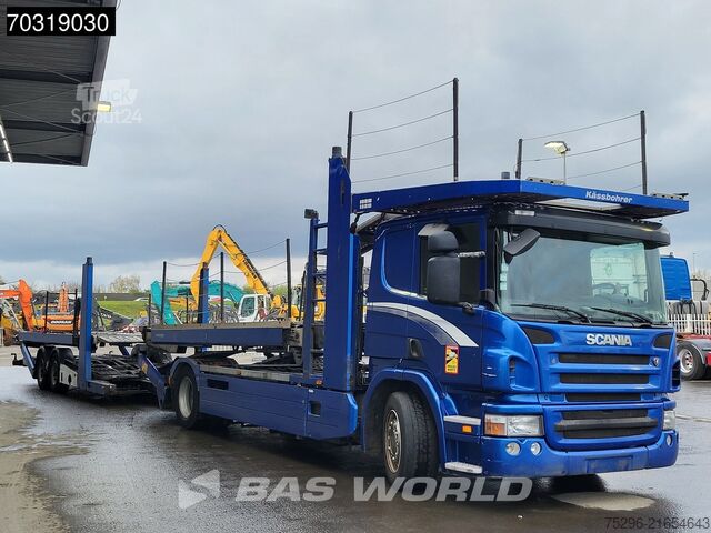 Furgone trasportatore di auto Scania P420 4X2 Kassbohrer Car transporter combi Full ...