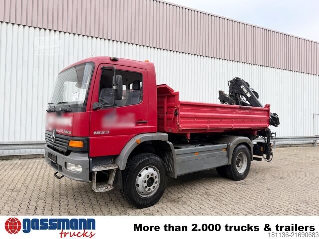 Camion benne Mercedes-Benz Atego 1523 AK 4x4, Heckkran Hiab 085-3,