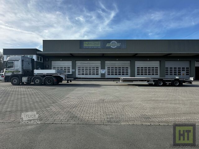 Tieflader-Sattelauflieger MAX Trailer 2-Achs-Tele-Semi Sattelauflieger