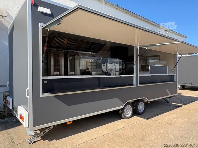 Remorque de vente, camion de kebab, 6,2 m de long XXL Imbisswagen, Imbissanhänger, Dönerwagen 6,2 m lang DÖNERGRILL