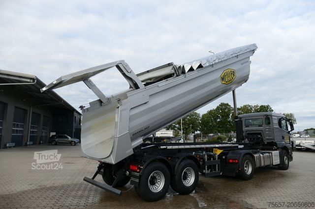 Semi-remorque benne MEILLER 3-achs, Stahlm., HD- Chassis, hydr. Rückwand