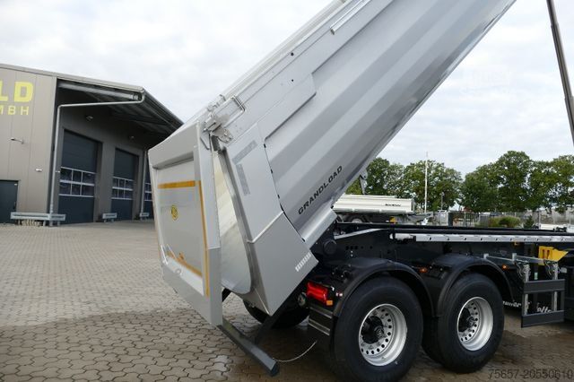 Semi-remorque benne MEILLER 3-achs Stahlm. mit E-Verdeck u. hydr. Heckklappe