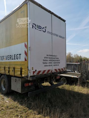 Camion cu platformă și prelată MERCEDES-BENZ 1845 Pritsche Plane