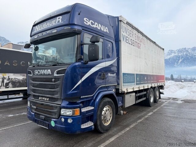 Ladbil med presenning Scania R450 6x2 Pritsche/Plane, Ladebordwand