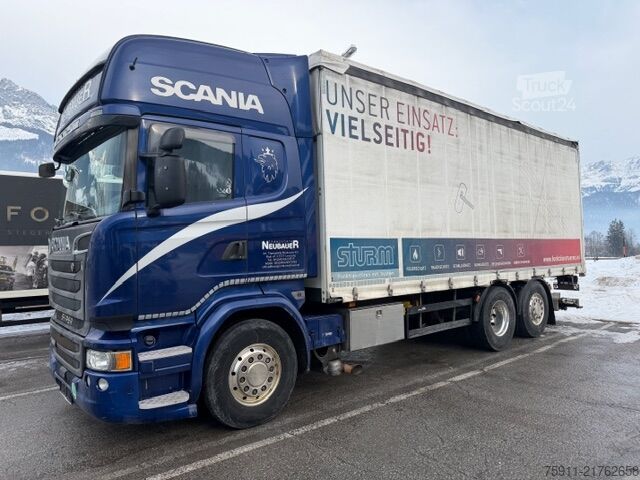 Ladbil med presenning Scania R450 6x2 Pritsche/Plane, Ladebordwand