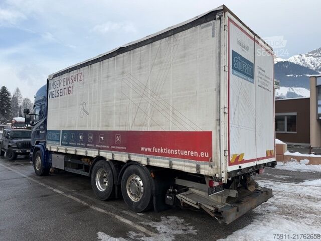 Ladbil med presenning Scania R450 6x2 Pritsche/Plane, Ladebordwand