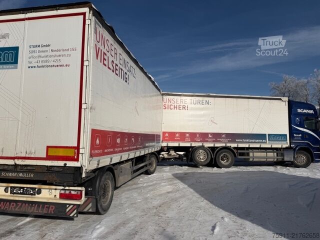 Ladbil med presenning Scania R450 6x2 Pritsche/Plane, Ladebordwand