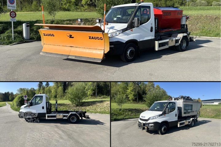 Kroghejselastbil Iveco 70C17 Kommunal + Schneepflug / Swiss-Vehicle