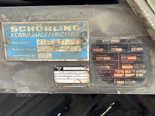 Slaucīšanas mašīna  SCHÖRLING P17FV BROOM / BLOWER / 3053 HOURS