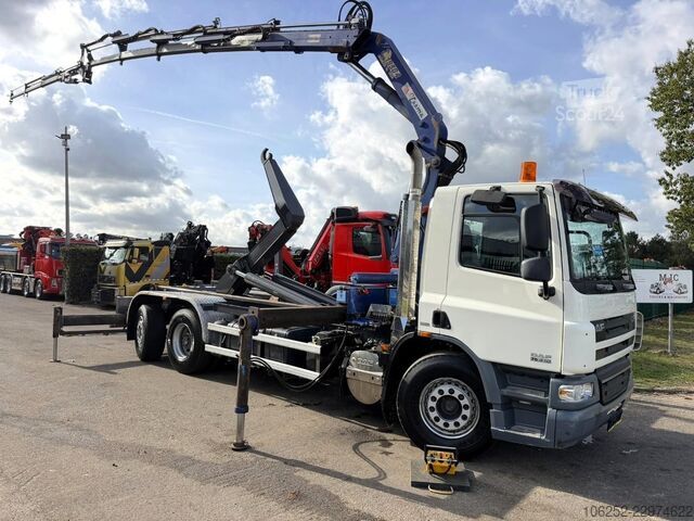 Sistema a braccio con gancio DAF CF 75.310 6X2 HOOKIFT + CRANE COPMA C1930/4 + J...