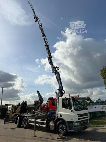 Sistema a braccio con gancio DAF CF 75.310 6X2 HOOKIFT + CRANE COPMA C1930/4 + J...