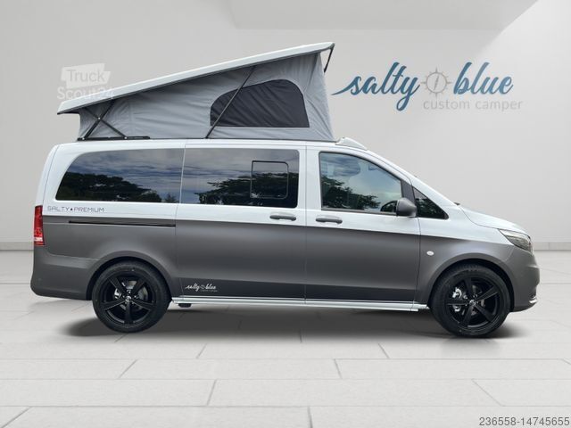 Box van MERCEDES-BENZ Salty Blue Vito Premium, Schlafdach, LED Standh.