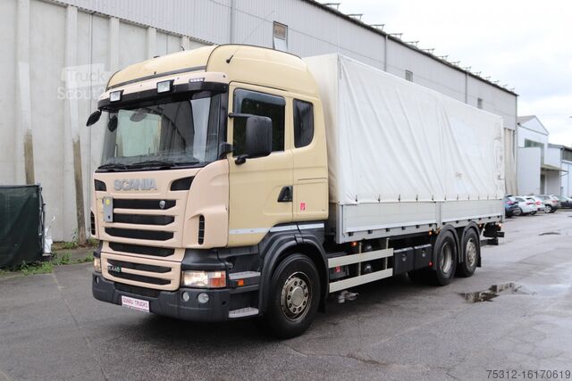 Used Scania Trucks With Flatbed u0026 Tarpaulin for sale on TruckScout24.com 🏷️