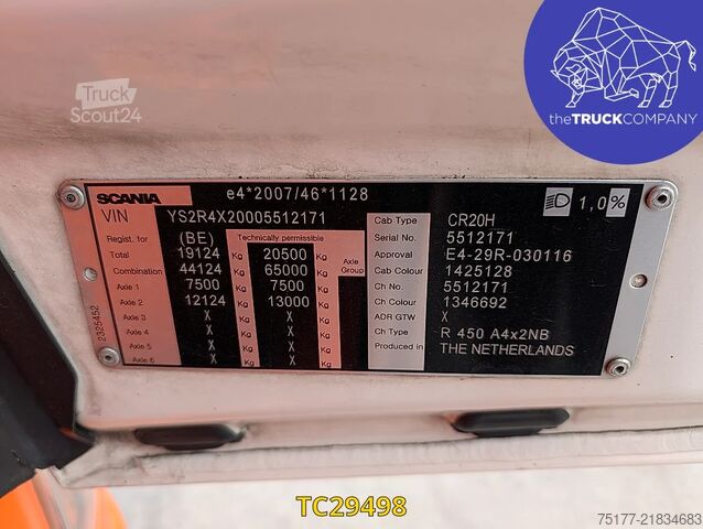 Sustancias peligrosas Scania R 450