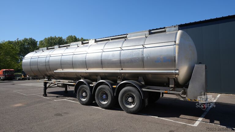 Food tanker Van Hool 3 axle food tank trailer 33.300ltr
