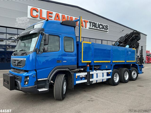 Vrachtwagen met kraan Volvo FMX 450 8x4 Hiab 63 Tonmeter laadkraan + Fly-Jib