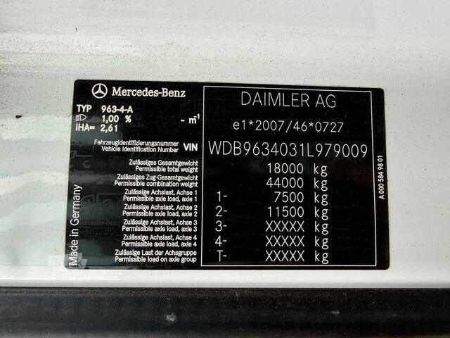 Standaard-SZM Mercedes-Benz Actros 1845 retarder , 2015 , hydrauliek