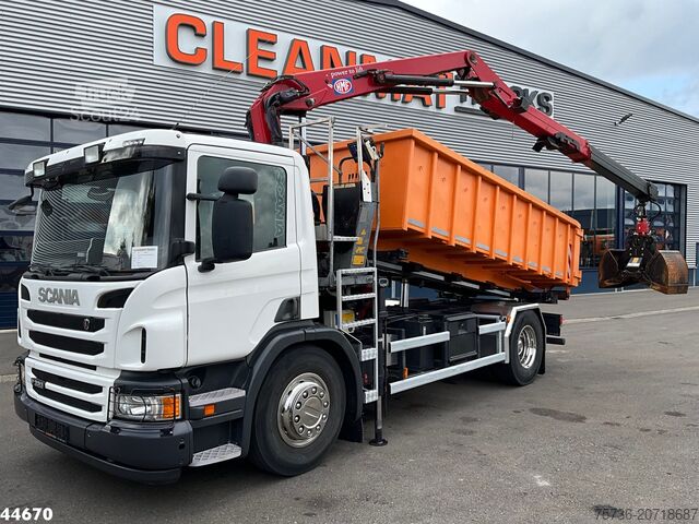 Kipper mit Kran Scania P 320 HMF 12 Tonmeter Z-kraan + Kipper 11m³