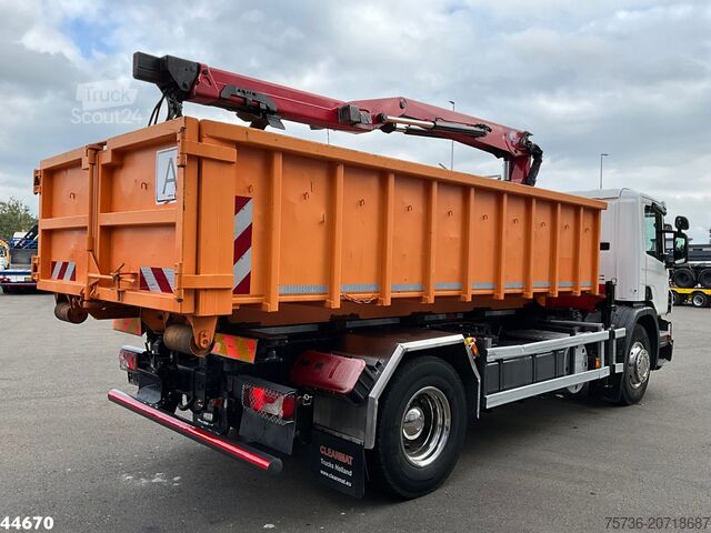 Kipper mit Kran Scania P 320 HMF 12 Tonmeter Z-kraan + Kipper 11m³