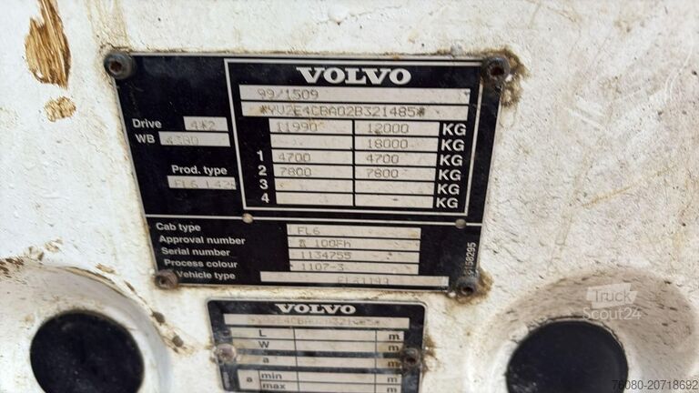 Chassis cabine Volvo FL 220 (BELGIAN TRUCK / CAMION BELGE / MANUAL G...