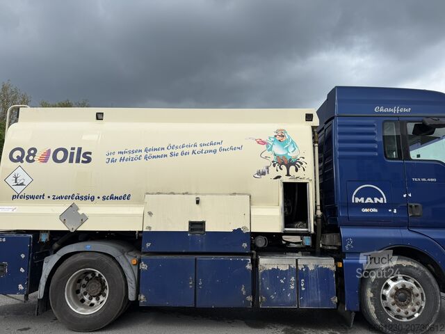 Truck with tank body MAN TGX 18.480 Tankwagen Oben/Unten 2x Schla