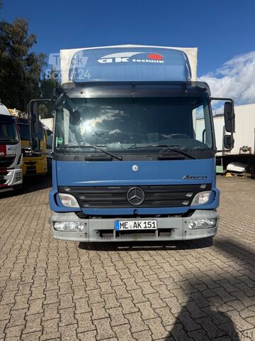 Фургон с брезентова завеса MERCEDES-BENZ 818 Atego,HU02/27, bei 718 Tkm neuer Motor