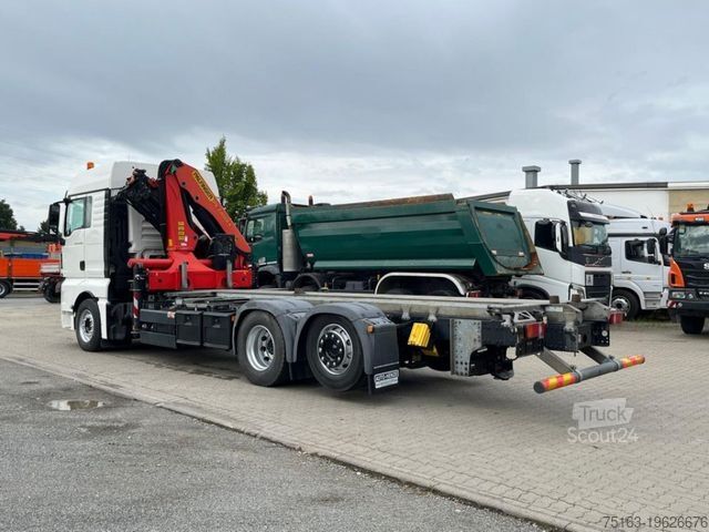Φορτηγό με επίπεδη καρότσα MAN TG-X 26.460 6x2-2 BL Pritsche Kran PK 24.001/Fun