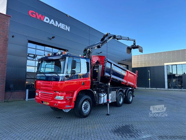 Nosturilla varustettu kippivaunu Ginaf X 3335 S 6x6 2 zijdigge Kipper /Z-kraan Euro 5