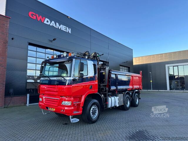 Nosturilla varustettu kippivaunu Ginaf X 3335 S 6x6 2 zijdigge Kipper /Z-kraan Euro 5