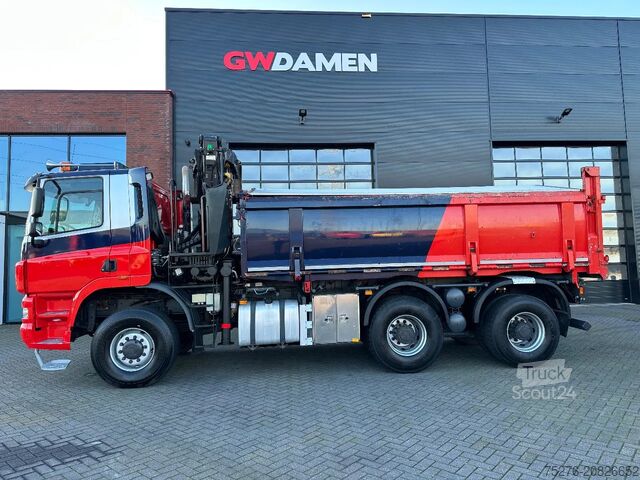 Nosturilla varustettu kippivaunu Ginaf X 3335 S 6x6 2 zijdigge Kipper /Z-kraan Euro 5