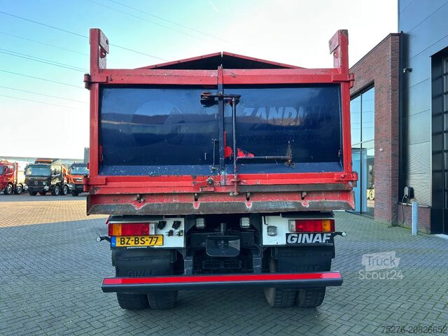 Nosturilla varustettu kippivaunu Ginaf X 3335 S 6x6 2 zijdigge Kipper /Z-kraan Euro 5