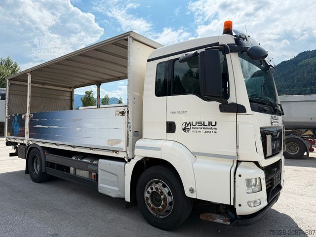 Platós teherautó MAN TGS 18.360 LL ADR Pritsche 1500Kg Ladebordwand