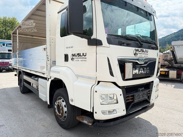 Platós teherautó MAN TGS 18.360 LL ADR Pritsche 1500Kg Ladebordwand