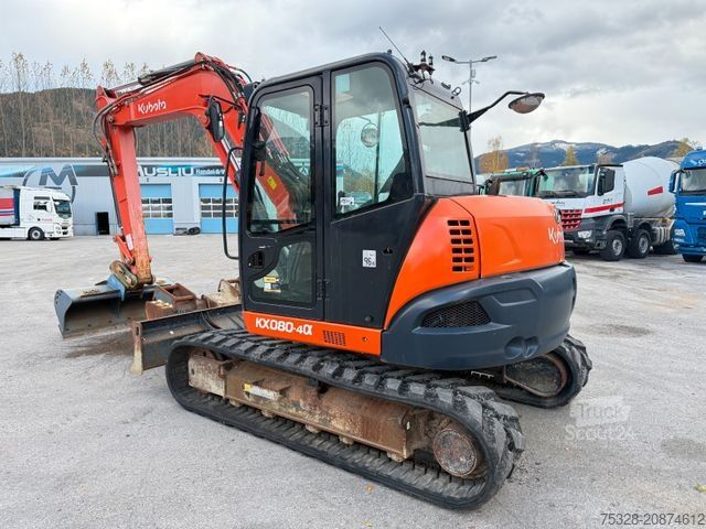 Excavator pe şenile KUBOTA KX 080-4 Schnellwechsler 3xLöffel
