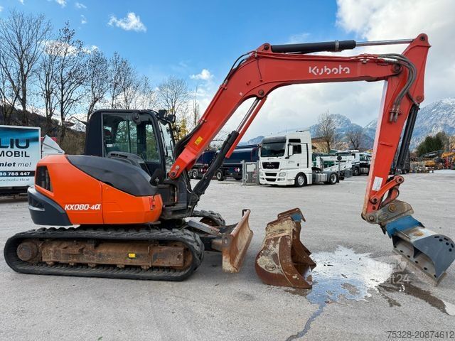 Excavator pe şenile KUBOTA KX 080-4 Schnellwechsler 3xLöffel