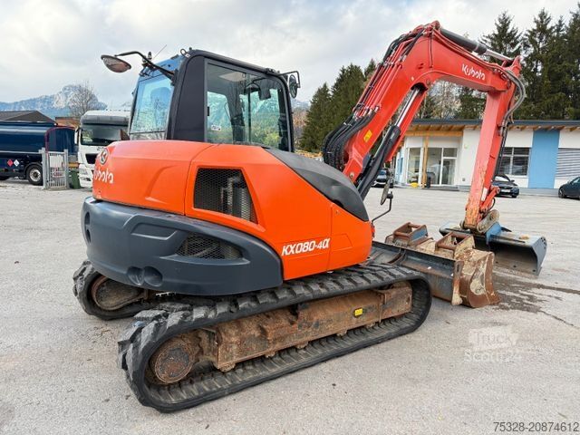 Excavator pe şenile KUBOTA KX 080-4 Schnellwechsler 3xLöffel